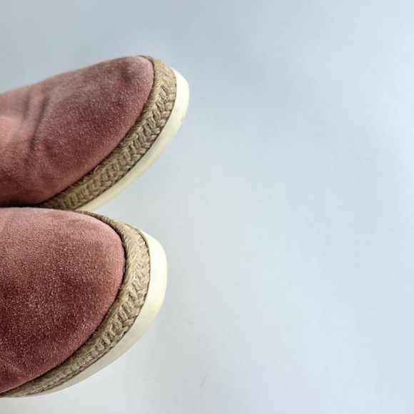 Vince Pink Suede Genuine Leather Rubber Outsole Espadrilles Flats size 8 - Picture 10 of 14